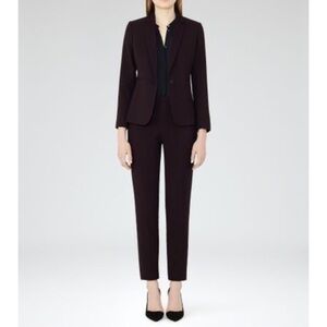 NWT Reiss Camila Textured Pleat Slim Trouser